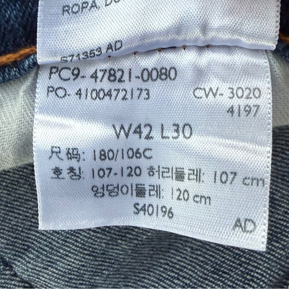 Denizen for LEVI’S 285 Relaxed Fit Straight Leg Stretch Blue Jeans ~ Men’s 42/30 - Picture 7 of 9